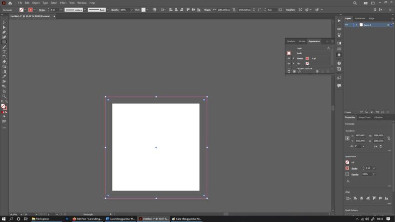 Cara Menggambar Mirror di Adobe Illustrator2