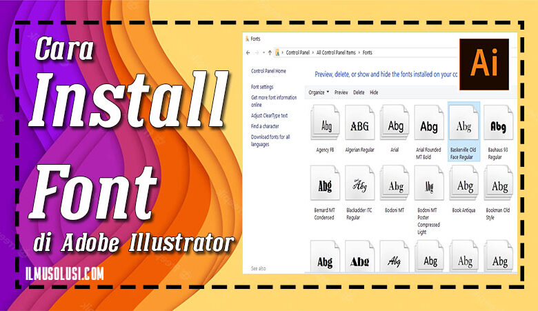 Cara Menambahkan Font di Adobe Illustrator