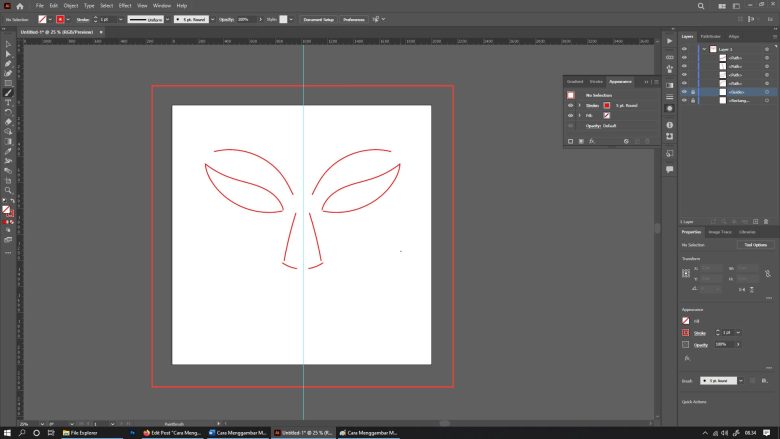 Cara Menggambar Mirror di Adobe Illustrator3