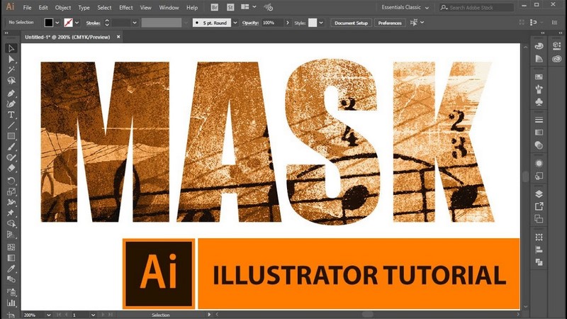 Clipping Mask Adobe illustrator