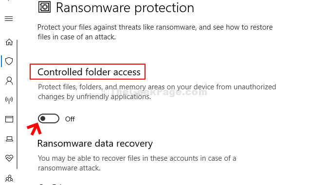 Ransomware-protection-Controlled-folder-access-turn-off